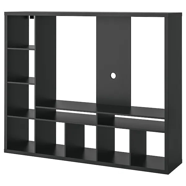 IKEA LAPPLAND TV storage unit, black-brown, 72x15 3/8x57 7/8 "