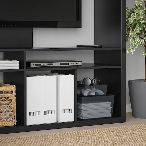 IKEA LAPPLAND TV storage unit, black-brown, 72x15 3/8x57 7/8 "