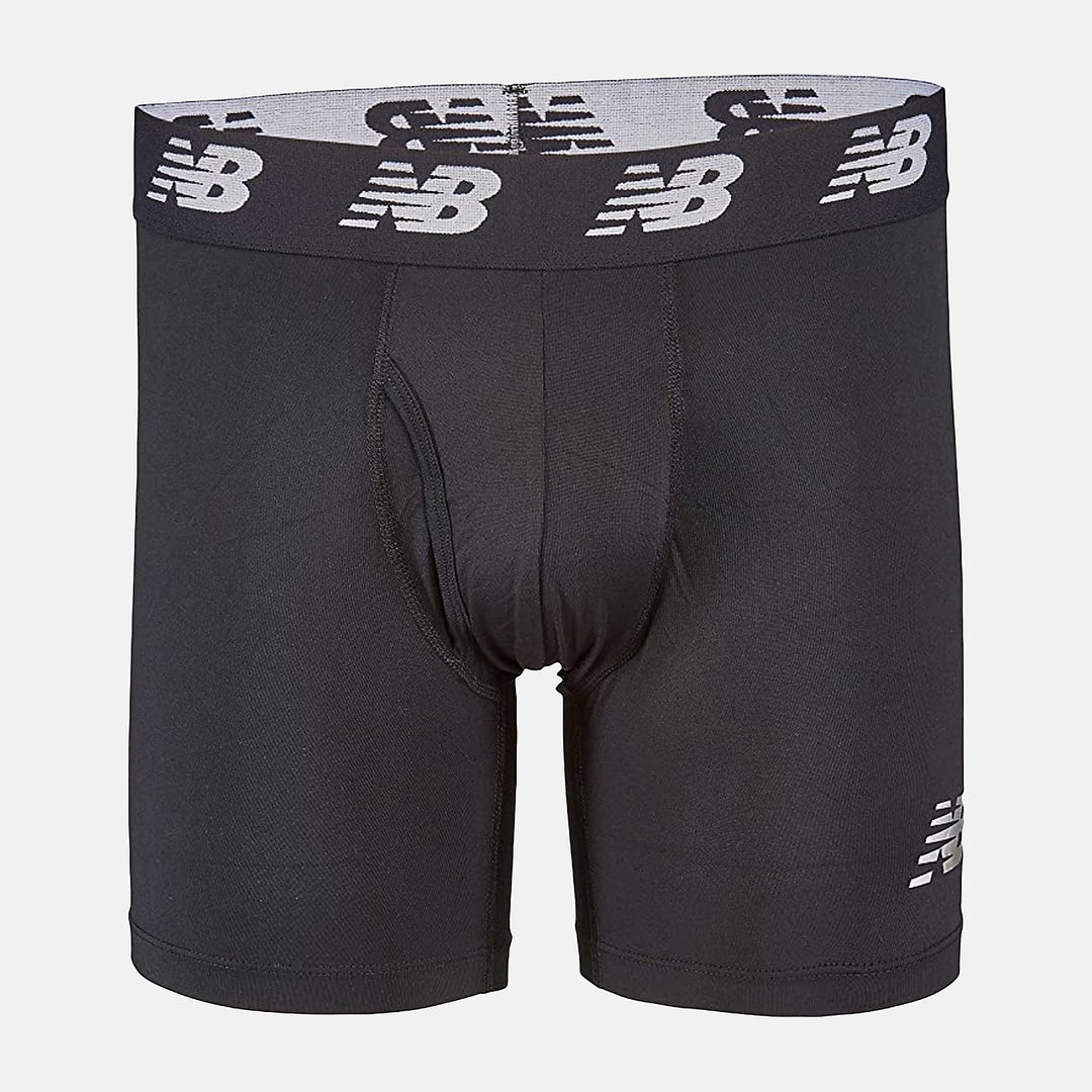 New balance Mens Premium 6 Inch Boxer Brief with Fly 3 Pack