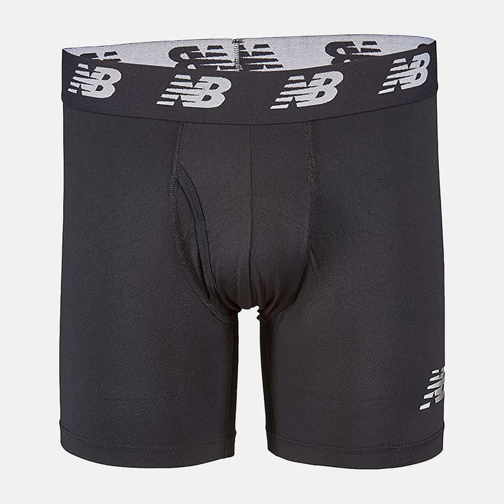 New balance Mens Premium 6 Inch Boxer Brief with Fly 3 Pack