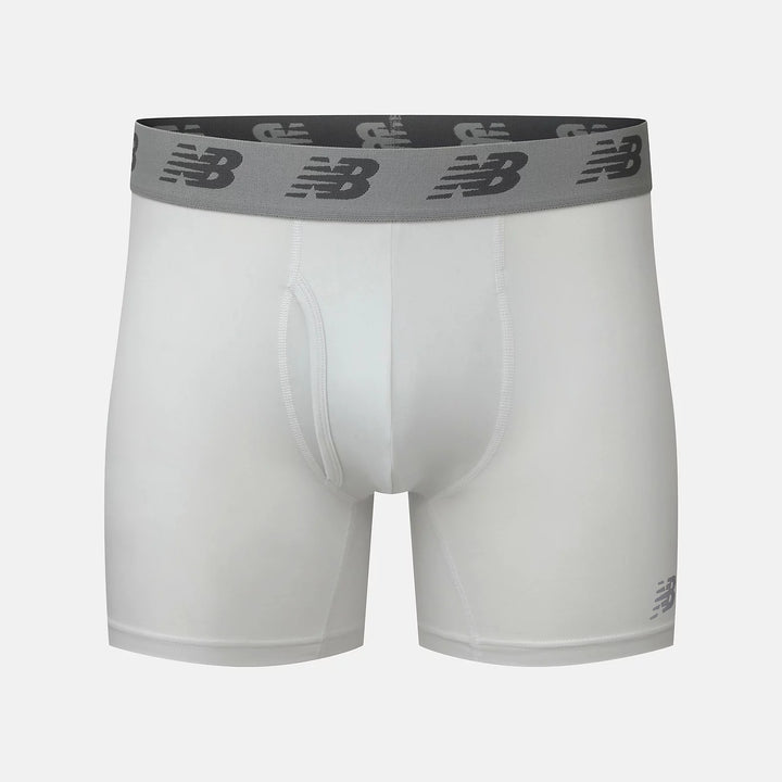 New balance Mens Premium 6 Inch Boxer Brief with Fly 3 Pack