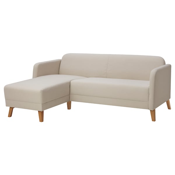 IKEA LINANÄS Sofa, with chaise/Vissle beige