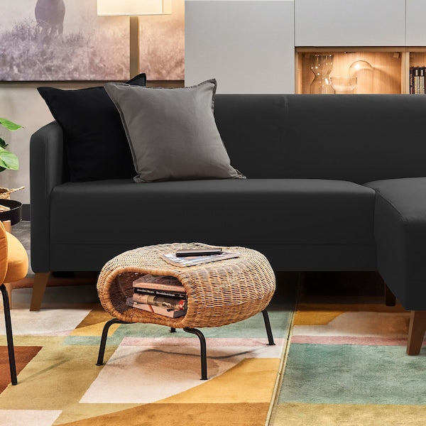 IKEA LINANÄS Sofa, with chaise/Vissle dark gray