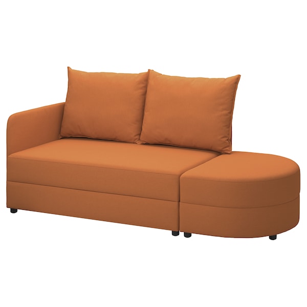 IKEA LINDÅKRA Sleeper sofa, Knisa bright orange