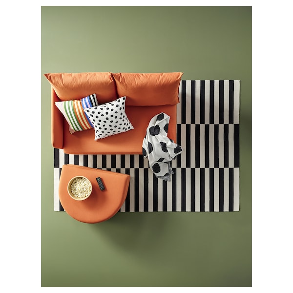 IKEA LINDÅKRA Sleeper sofa, Knisa bright orange