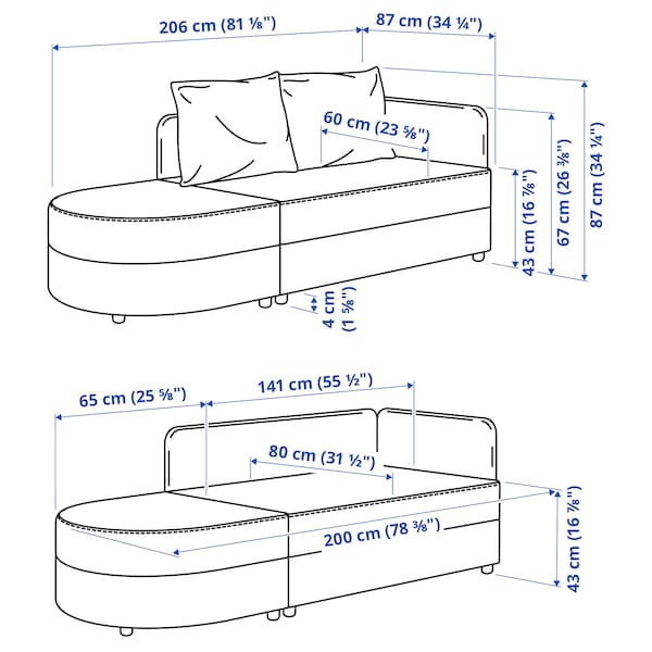 IKEA LINDÅKRA Sleeper sofa, Vissle dark gray