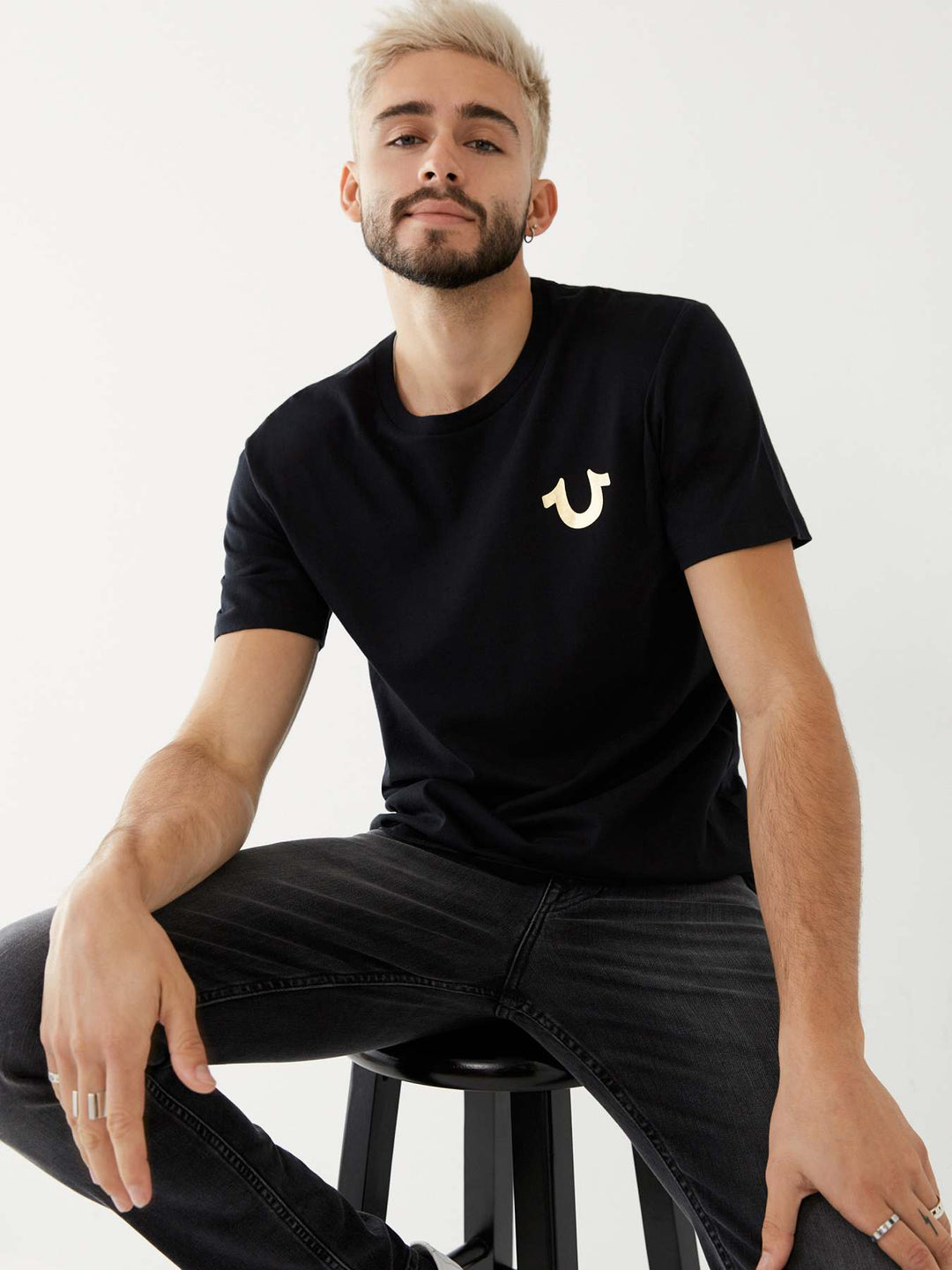 TRUE RELIGION SOLID GOLD BUDDHA TEE