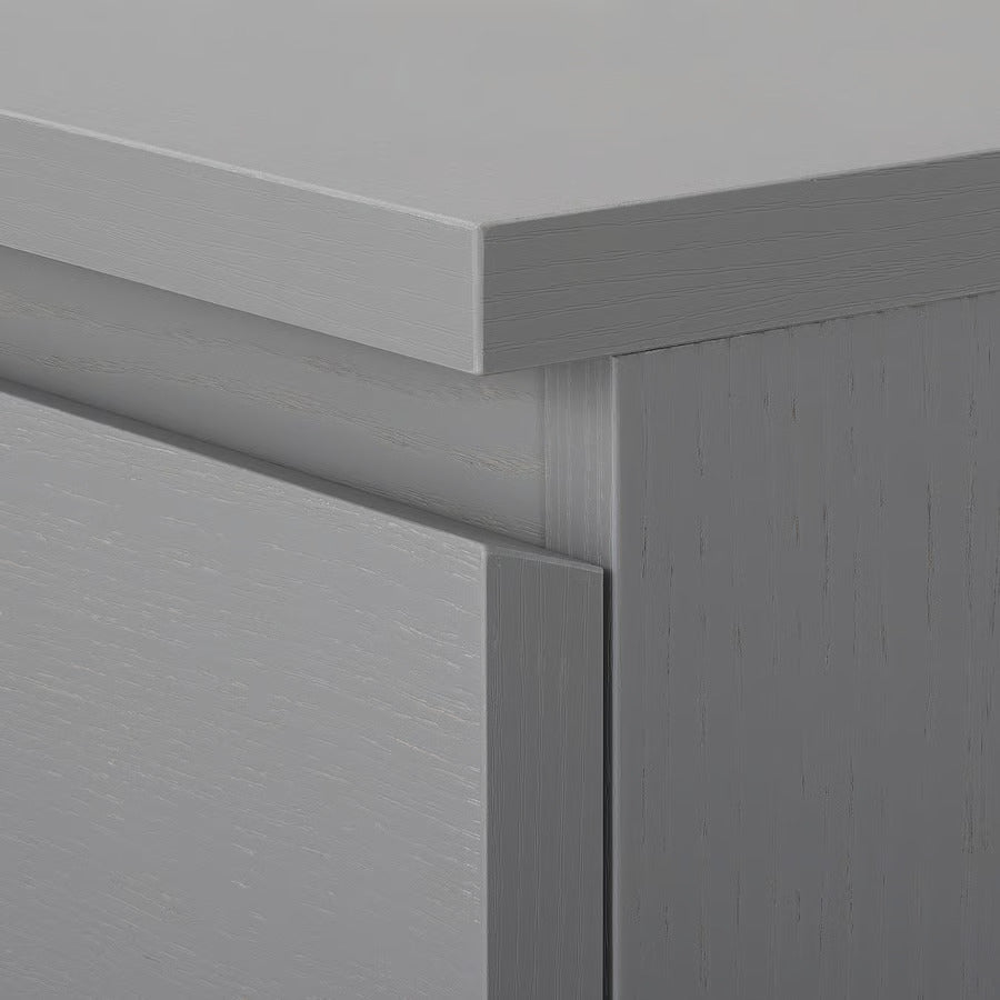 IKEA MALM 2-drawer chest, gray stained, 15 3/4x21 5/8 "