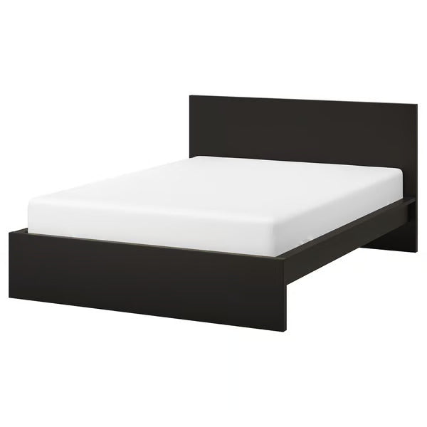 IKEA MALM Bed frame, black-brown/Luröy, King