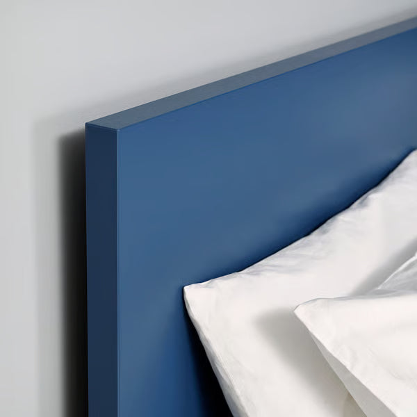 IKEA MALM Bed frame, blue/Lönset, Full