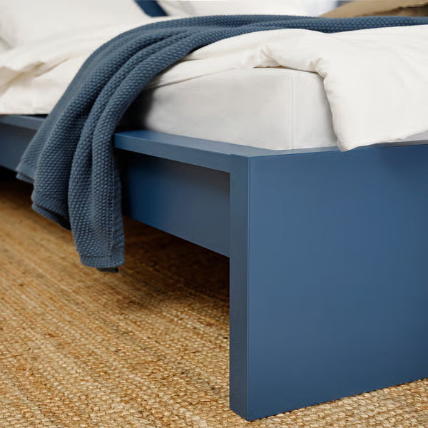 IKEA MALM Bed frame, blue/Lönset, Full