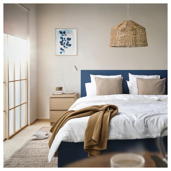 IKEA MALM Bed frame, blue/Lönset, Full