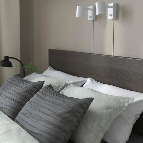 IKEA MALM Bed frame, dark brown veneer/Lönset, King