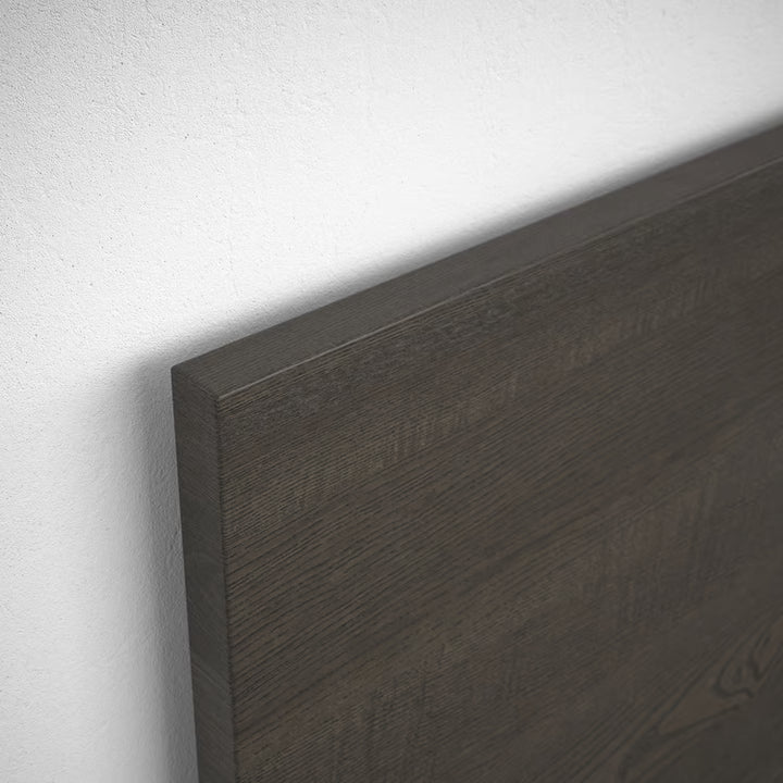IKEA MALM High bed frame/4 storage boxes, dark brown veneer/Luröy, Queen