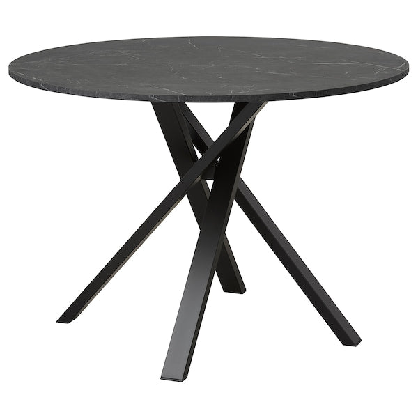 IKEA MARIEDAMM Table, black marble effect, 41 3/8 "