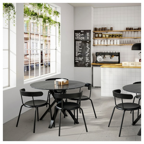 IKEA MARIEDAMM Table, black marble effect, 41 3/8 "
