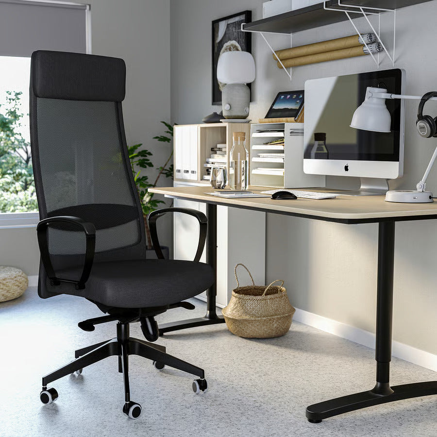 Ikea MARKUS Office chair, Vissle light gray, Medium