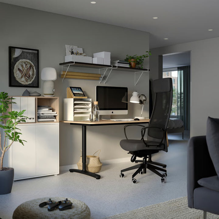 Ikea MARKUS Office chair, Vissle light gray, Medium