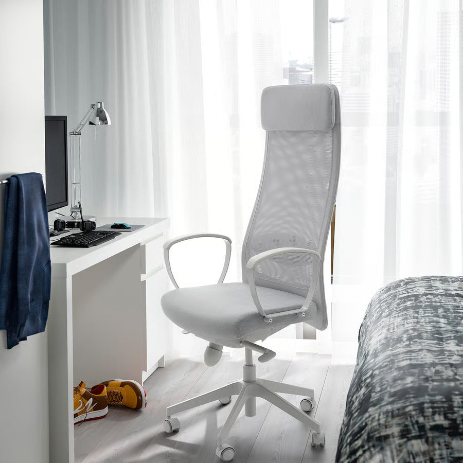 Ikea MARKUS Office chair, Vissle light gray, Medium