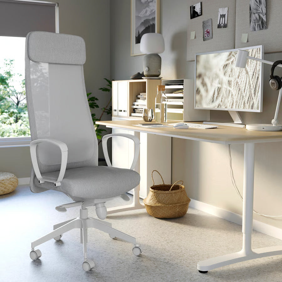 Ikea MARKUS Office chair, Vissle light gray, Medium
