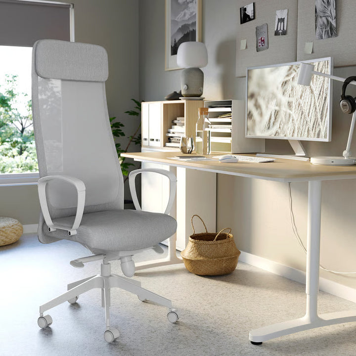 Ikea MARKUS Office chair, Vissle light gray, Medium