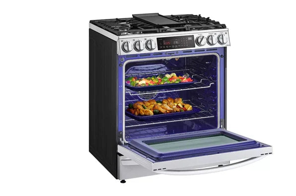 LG LSGL6337F 6.3 cu. ft. Smart Gas Slide-in Range with InstaView® ProBake Convection®, Air Fry, and Air Sous Vide