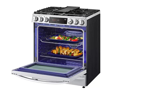 LG LSGL6337F 6.3 cu. ft. Smart Gas Slide-in Range with InstaView® ProBake Convection®, Air Fry, and Air Sous Vide