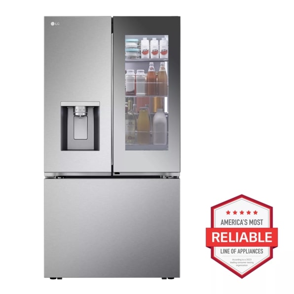 LG LRYKC2606S 26 cu. ft. Counter-Depth French Door Refrigerator - Stainless Steel