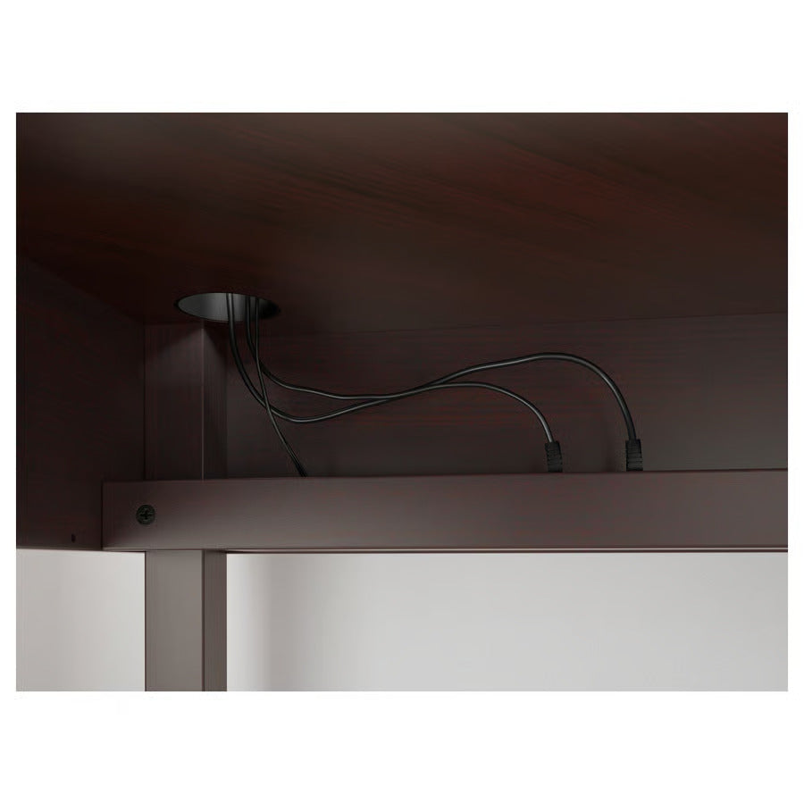 IKEA MICKE Corner workstation, black-brown, 39 3/8x55 7/8 "