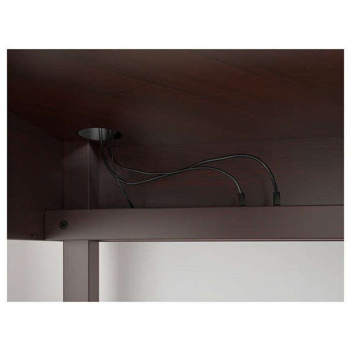 IKEA MICKE Corner workstation, black-brown, 39 3/8x55 7/8 "