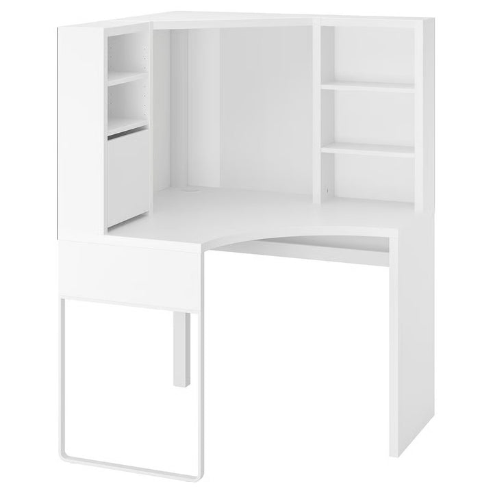 IKEA MICKE Corner workstation, black-brown, 39 3/8x55 7/8 "