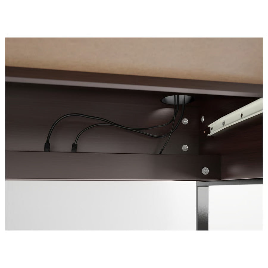IKEA MICKE Desk, black-brown, 55 7/8x19 5/8 "
