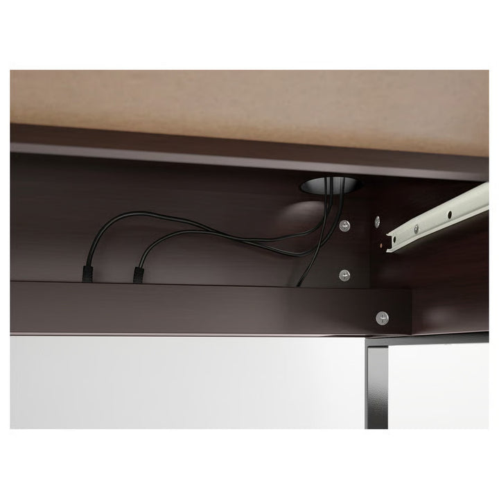 IKEA MICKE Desk, black-brown, 55 7/8x19 5/8 "