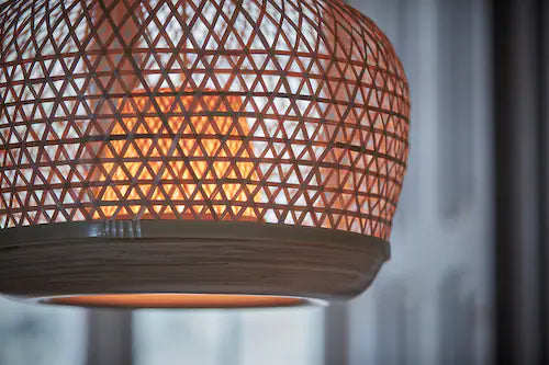 IKEA MISTERHULT Pendant lamp, bamboo/handmade, 18 "
