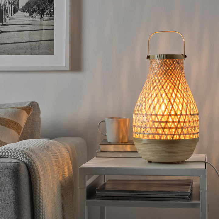 IKEA MISTERHULT Table lamp, bamboo/handmade, 14 "