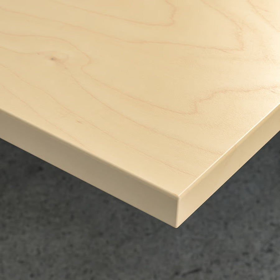 IKEA MITTZON Desk, birch veneer/black, 55 1/8x31 1/2 "