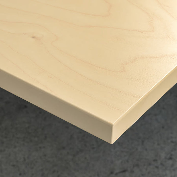 IKEA MITTZON Desk, birch veneer/black, 55 1/8x31 1/2 "