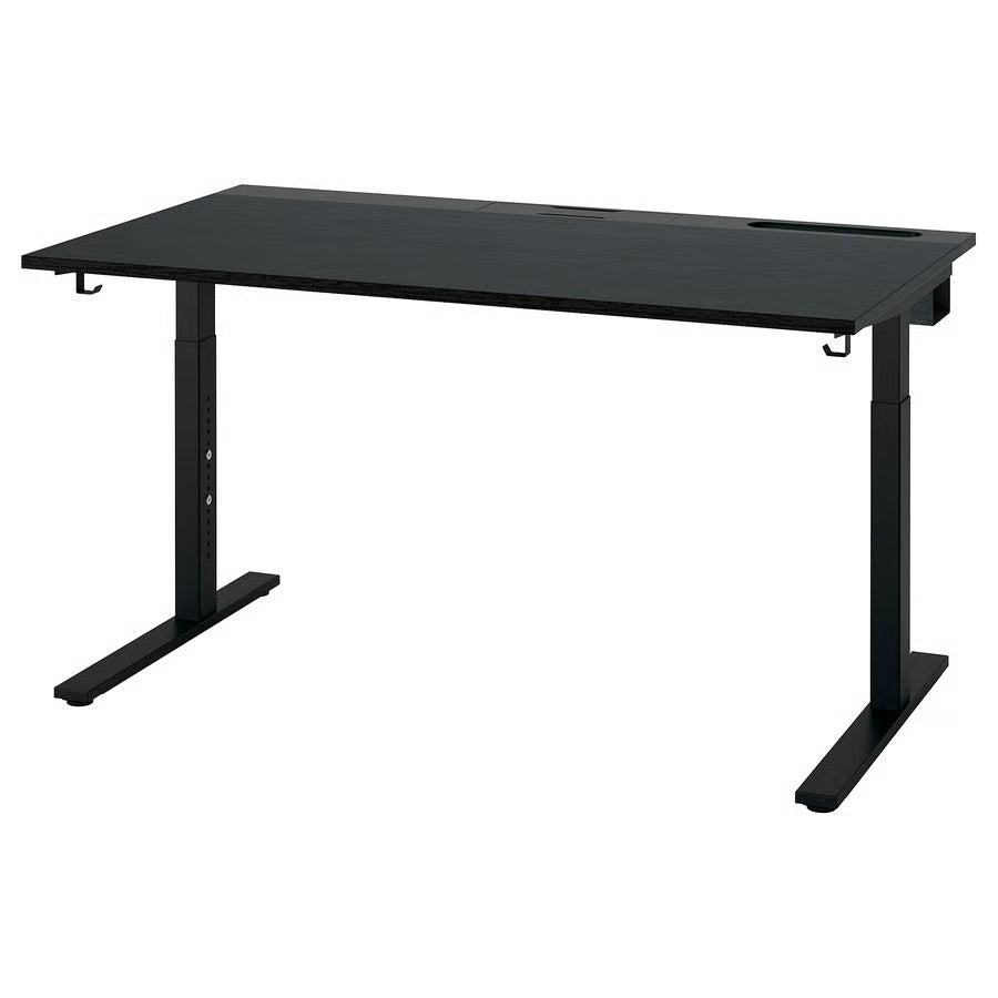 IKEA MITTZON Desk, birch veneer/black, 55 1/8x31 1/2 "