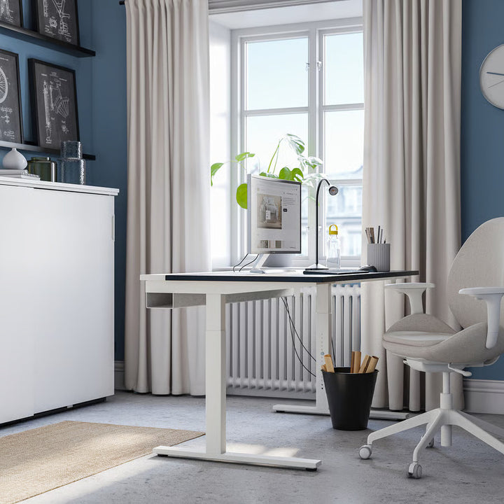 IKEA MITTZON Desk, birch veneer, 55 1/8x31 1/2 "