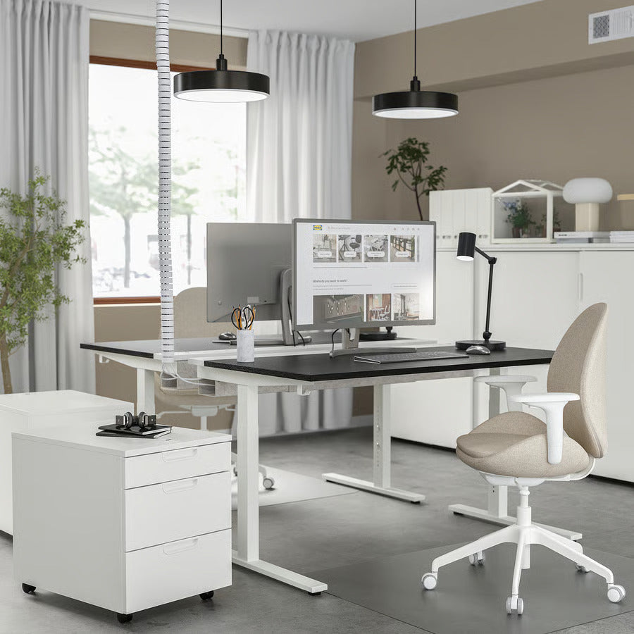 IKEA MITTZON Desk, birch veneer, 55 1/8x31 1/2 "