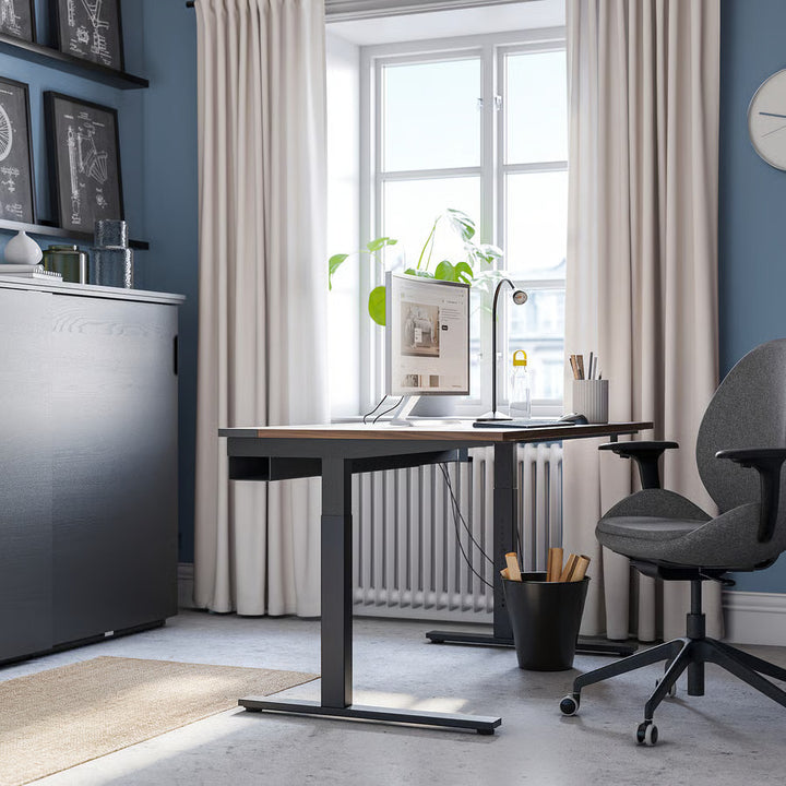 IKEA MITTZON Desk, birch veneer, 55 1/8x31 1/2 "