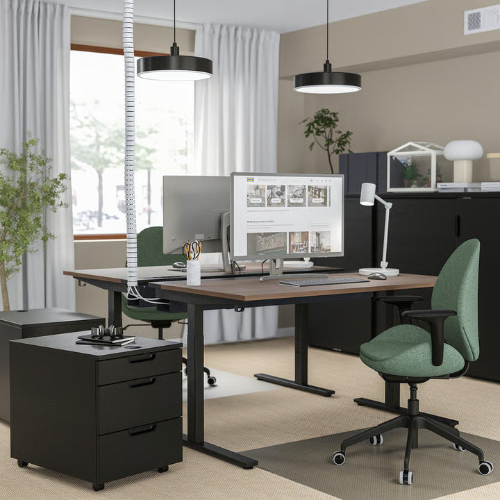 IKEA MITTZON Desk, birch veneer, 55 1/8x31 1/2 "