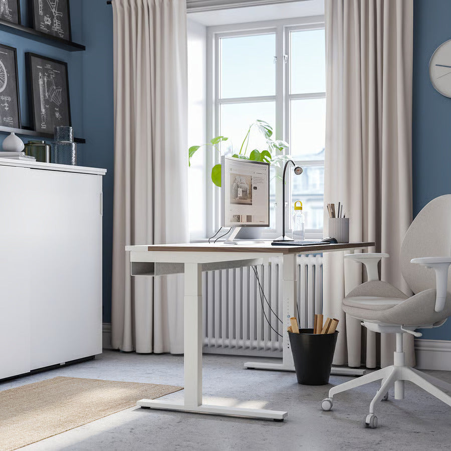 IKEA MITTZON Desk, birch veneer, 55 1/8x31 1/2 "