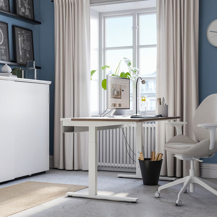IKEA MITTZON Desk, birch veneer, 55 1/8x31 1/2 "