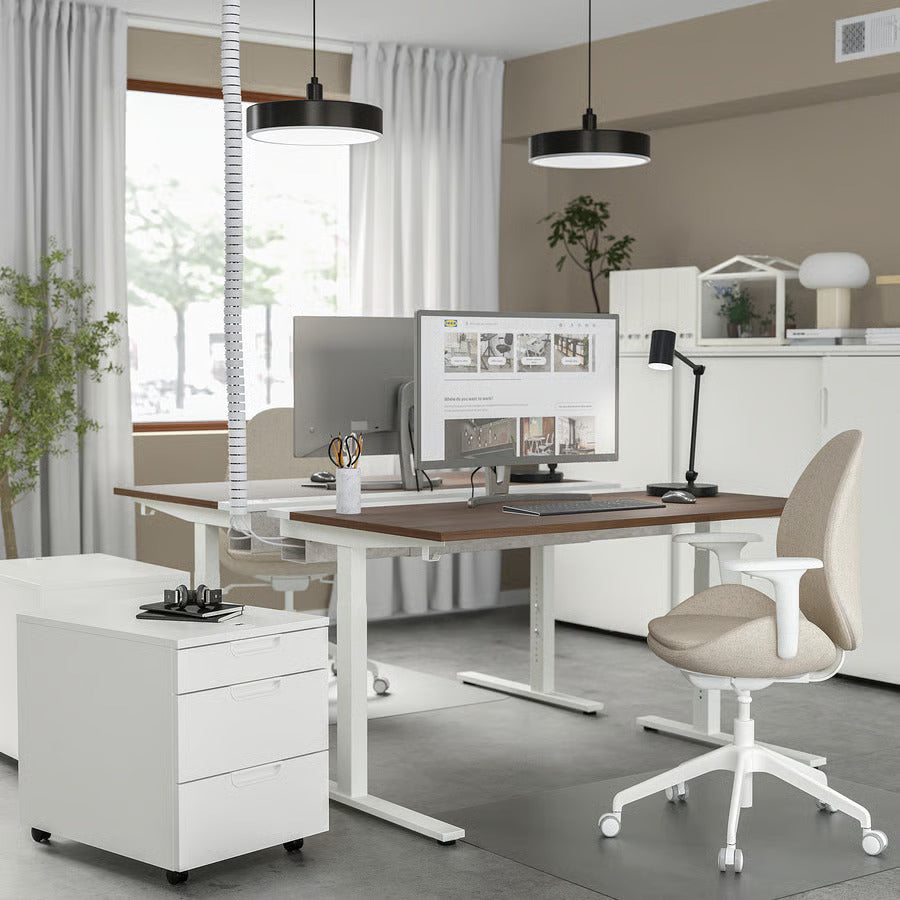 IKEA MITTZON Desk, birch veneer, 55 1/8x31 1/2 "
