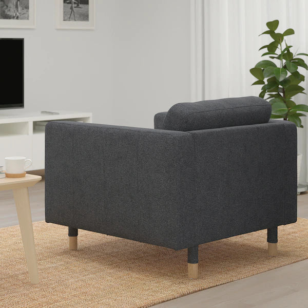 IKEA MORABO Armchair, Gunnared dark gray/wood