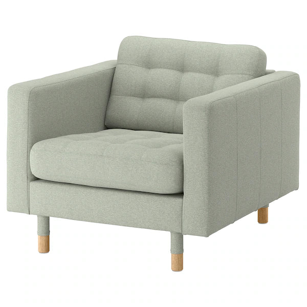 IKEA MORABO Armchair, Gunnared light green/wood