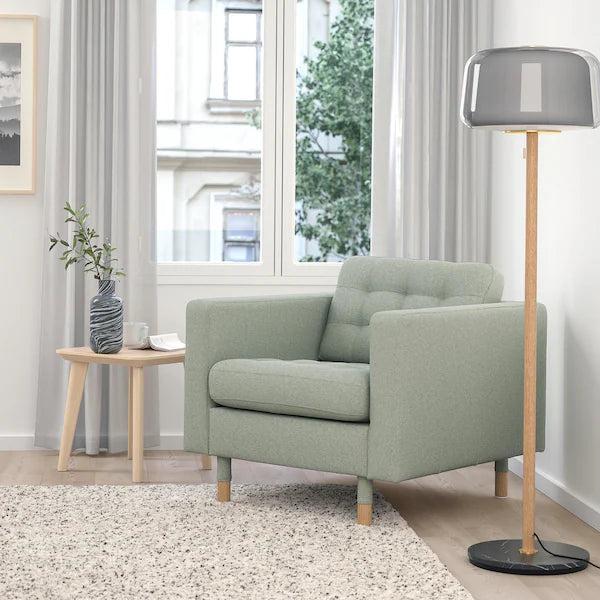 IKEA MORABO Armchair, Gunnared light green/wood