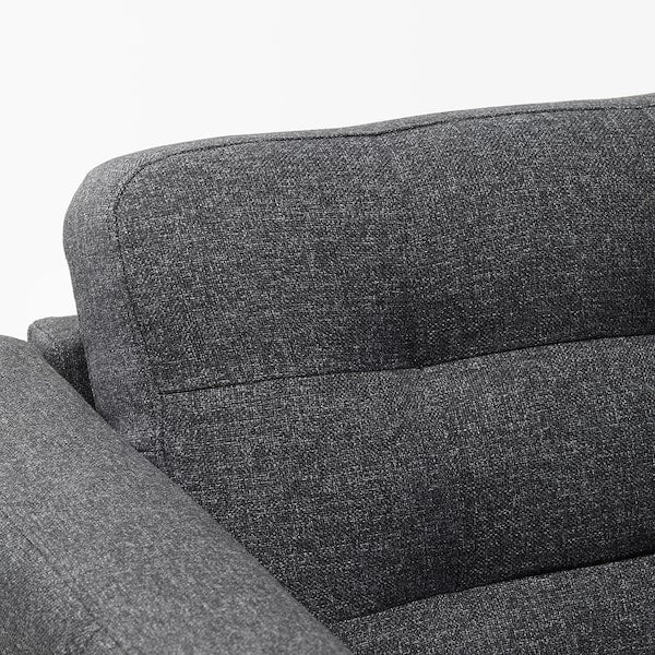 IKEA MORABO Chaise, add-on unit, Gunnared dark gray/wood