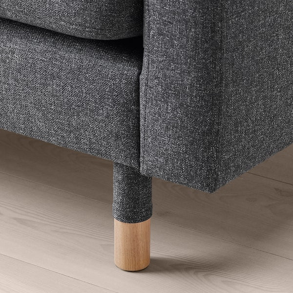 IKEA MORABO Chaise, add-on unit, Gunnared dark gray/wood
